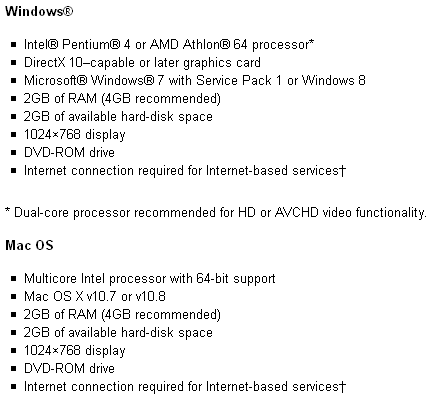 Minimum mac requirements for adobe cc